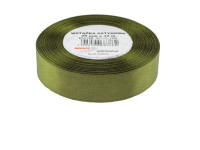 Wstążka satynowa 25mmx32m oliwka Brewis